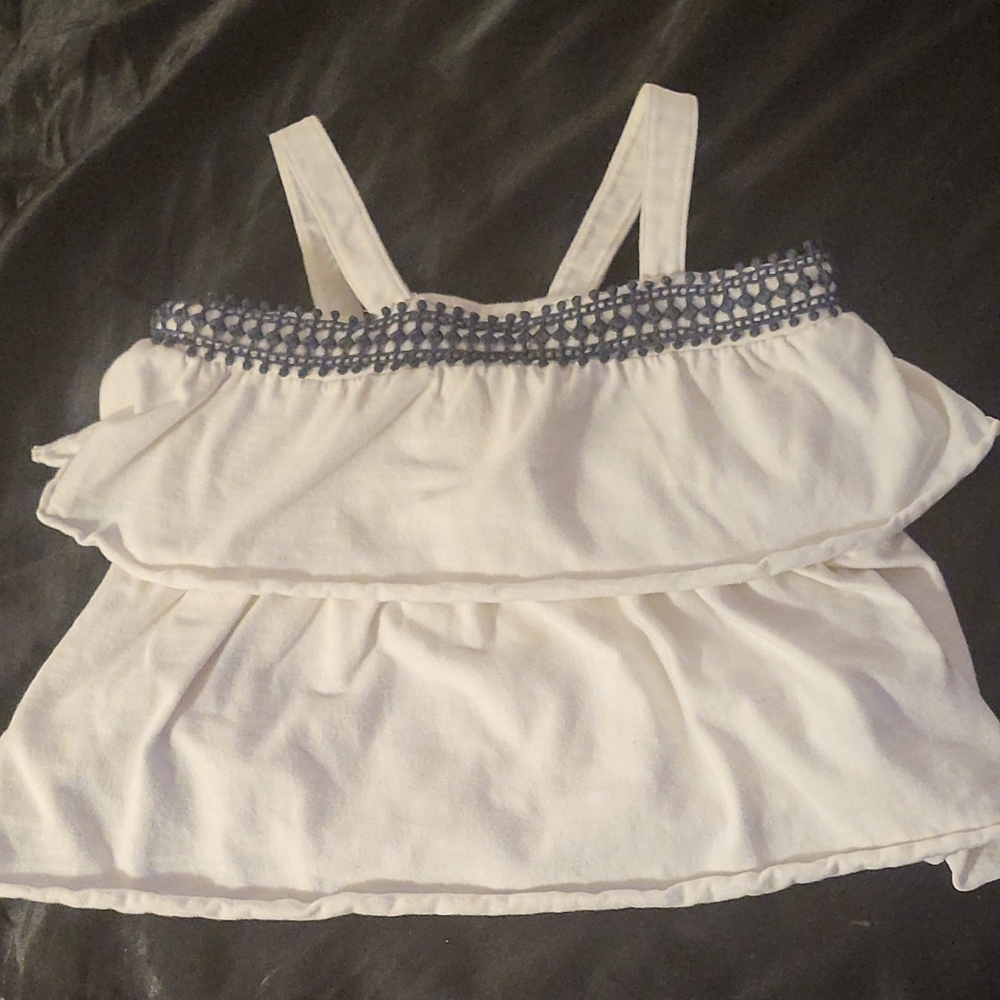 Tommy Bahama White Camisole with Blue Detailing
